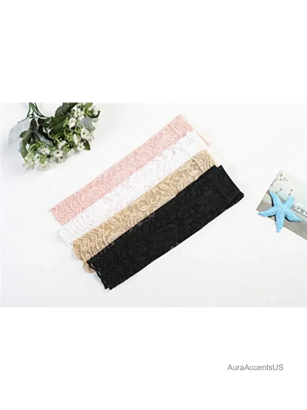 Crochet Lace Arm Warmers - UV Protection Fingerless Gloves